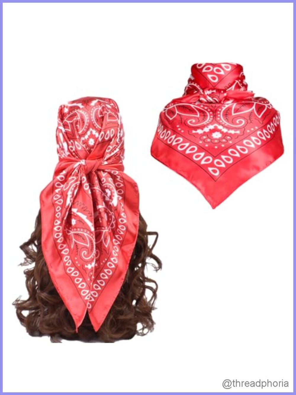 35" Large Square Satin Feel Head Scarf for Hair Wrapping, Sleeping, and Styling